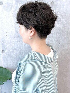 モリオ(morio) ショートパーマゆるふわパーママッシュショート刈り上げ女子