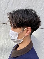 ジーニー 新百合ヶ丘(Genie)&nbsp;ダークアッシュニュアンスパーマ韓国マッシュベリーショート