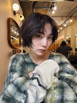 ヒュージ 表参道(huge)&nbsp;ショートボブ/ミニボブ/ニュアンスパーマ/顔周りカット/20代30代