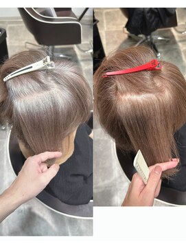 白髪率80%  ベージュブラウン