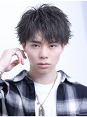 ハーフアップバングショートマッシュ
