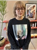 大人個性マッシュレイヤー×透明感ベージュ小顔似合わせカット