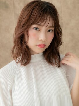 カバーヘア ブリス 志木南口駅前店(COVER HAIR bliss) フレンチバング切りっぱなしゆるふわミディアム20代30代W志木