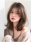 完全個室レイヤーカットミントグレージュバタフライカット韓国風