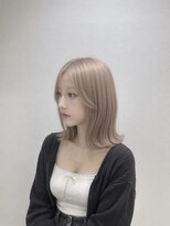 アッシュ 戸塚店(Ash)&nbsp;戸塚/髪質改善/ミルクティーベージュくびれ外ハネボブ