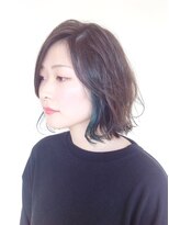 ヘアーミックス ニット(hair mix nitt) インナーカラー外ハネボブ