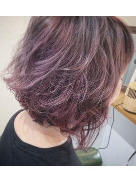 ホロホロヘアー(Hair) ピンク系カラー