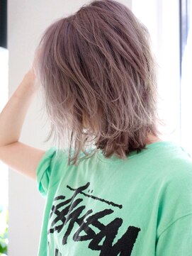 アルバム 銀座(ALBUM GINZA) シア―グレー_アッシュブラウンネオウルフ外ハネボブ_ba273092