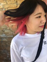 オシャマヘアー ウエスト店 インナービビットピンク