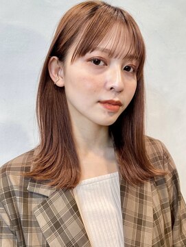 ガーデントウキョウ(GARDEN Tokyo) 【GARDEN荒井夏海】外はねミディアム × オレンジベージュ