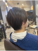 ◇20代30代大人可愛い★小顔ショートカット前下がりベージュ