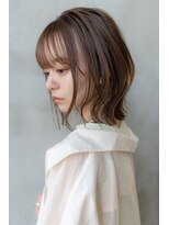 エースハバナ 渋谷(1 HAVANA)&nbsp;ヌーディカラー/前下がりボブ/小顔ヘア/大人ボブ