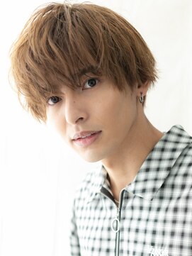 モッズヘア メン 上尾東口店(mod's hair men) ハイトーンカラー&重めバングで目力UPのラウンドマッシュB上尾