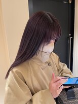 ヘアサロン ガリカ 表参道(hair salon Gallica)&nbsp;大人かわいいラベンダーグレーブリーチなしダブルカラー