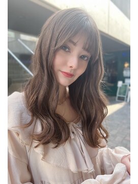 クーエフー(coo et fuu) 10代20代30代40代  前髪　ゆるふわ波ウェーブロングヘアー　藤沢