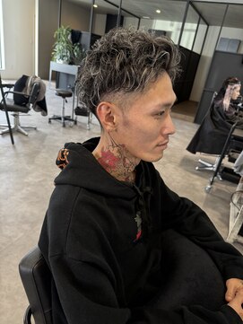 ナンバー(number+) 20代30代メンズスパイラルパーマワイルドオシャレ感