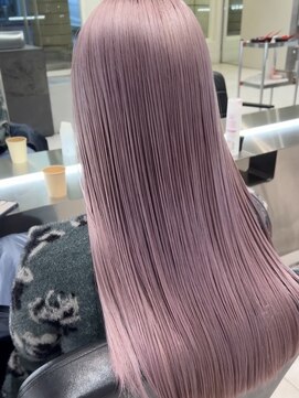 ダブ アオヤマ(DaB AOYAMA) 【縮毛矯正履歴から】2ブリーチで作るホワイトパールカラー