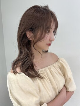 ラルムバイシー 新宿(LARME by Sea) 顔周りおくれ毛カット×深めチョコブラウン(新宿/韓国/おくれ毛)