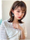 ♪大人可愛い外ハネボブアッシュベージュ20代30代40代高田馬場