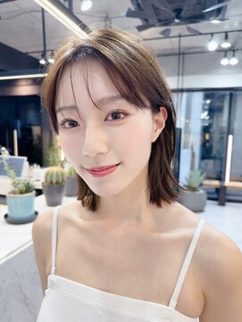 ファンナギンザ(FaNNa ginza) くびれボブ/前髪/シースルーバング/髪質改善/白髪ぼかし