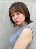 前髪 アンブレラカラー こなれミディ イメチェン ウェーブパーマ