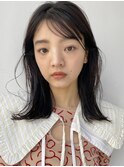 黒髪ワンレン小顔ミディアム銀座