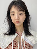 黒髪ワンレン小顔ミディアム銀座