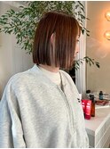 インナーカラーベージュ/ショートボブ