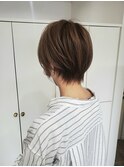 20代30代40代大人50代ショート×小顔カット抜け感丸みショート