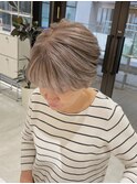 白髪染めを使わない白髪ぼかし　ハイライトローライト　