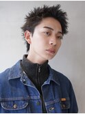 刈り上げアップバングスパイキーショートパーマスパイラルパーマ