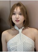 暗めカラー/韓国レイヤー/マロンベージュ/くすみベージュ/池袋