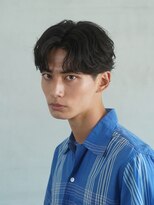 フィフス 神南(fifth) 渋谷フェザーパーマ毛流れメンズパーマセンターパート緩め30代