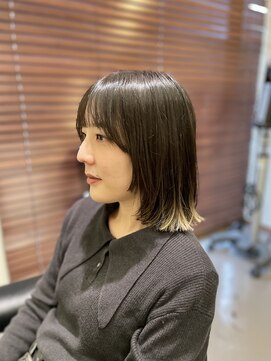 黒髪/クラゲヘアー/オリーブグレー/小顔/ココアベージュ/小倉