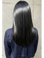 ファム 札幌大通(fam)&nbsp;冬のオフィス◎ダークアッシュメテオカラー×小顔ロング