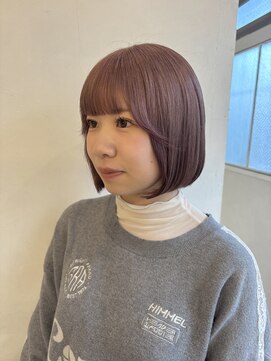 ポート 蕨(PORT) ボブ×ピンクベージュ【高岩美季】