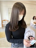透明感ダブルカラーワンカール美シルエットロング20代30代40代