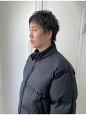 ショートパーマ　メンズカット
