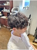 波巻きスパイラルパーマ/メンズマッシュ/王道波巻きスパイラル