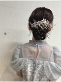 hair arrange 綺麗めシニヨン