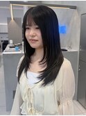韓国レイヤー/ロングレイヤー/顔回りレイヤー/ハッシュカット