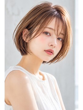 フレイムス ヘアアンドリラックス 大宮東口店(Frames) ショートボブ髪型20代30代40代50代前髪あり前髪なし面長丸顔大宮