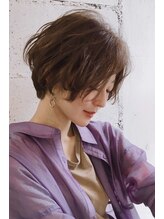 デパール 表参道店(depart) 外ハネボブセクションカラーグラデーションカラーペールベージュ