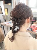 ヘアセット/ドレスヘア/結婚式/二次会/編みおろし/卒業式/着物
