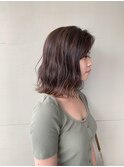 大人美人/くすみグレージュ/春カラー/切りっぱなしロブ/20代30代