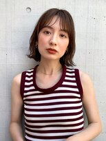 耳にかけてもおしゃれ 切りっぱなしボブ・前髪