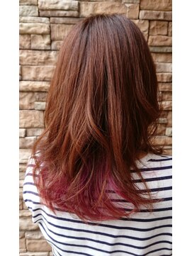 エノモト(ENOMOTO) チョコブラウン×ピンクバイオレット大人可愛いゆるふわスタイル