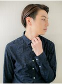 ニュアンスカラーで七三分けオールバックP