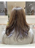 インナーカラーホワイトパープル