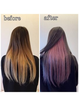 ピールアーク(peal ark) ラベンダーピンクのインナーカラー！